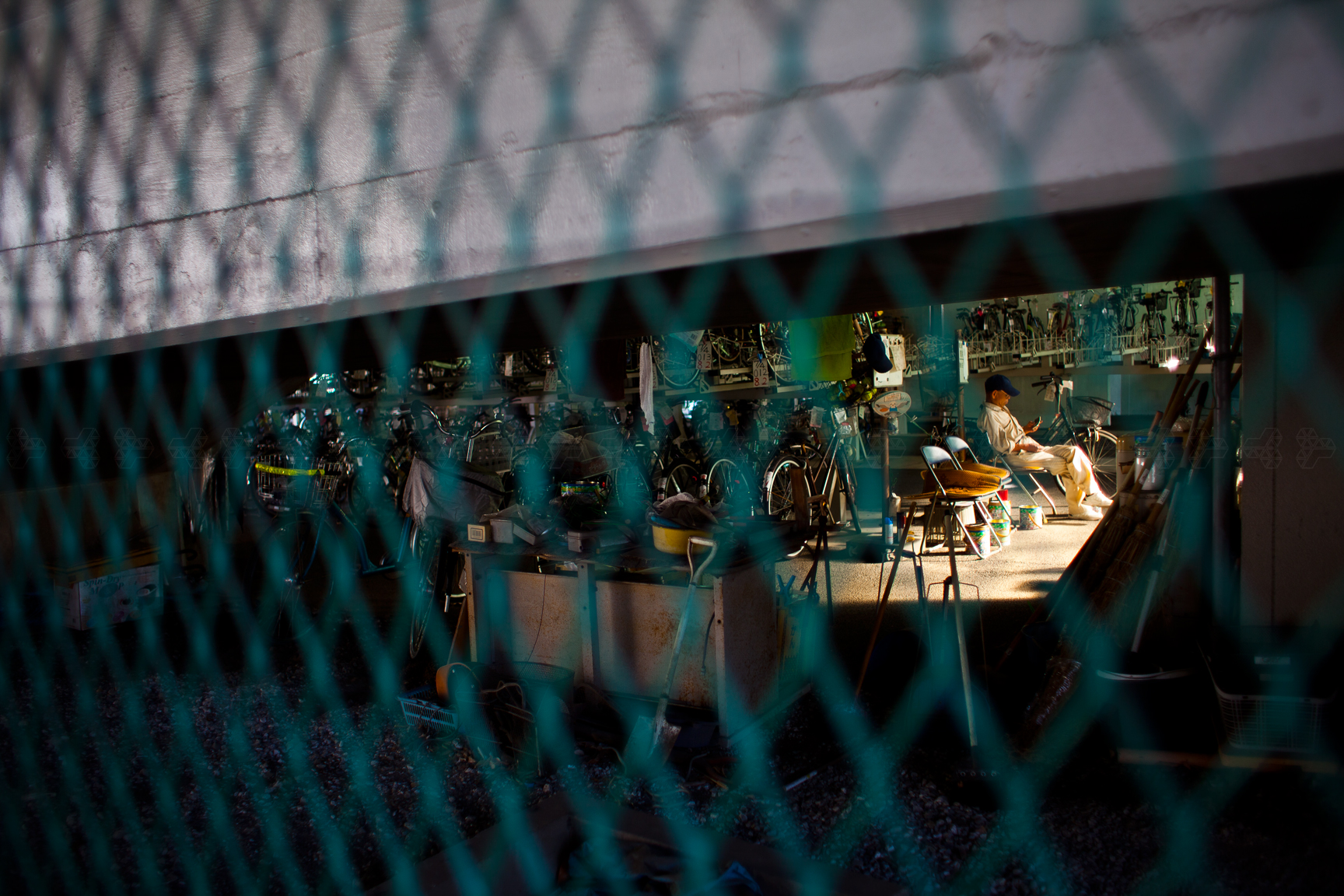 Signore del parcheggio della biciclette